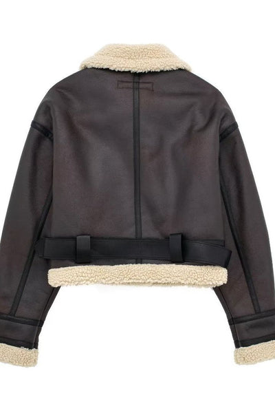 Molly | Leather Fur Coat