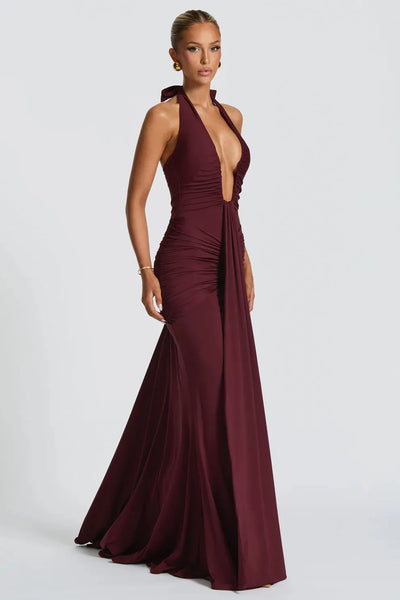 Bernadette - Draped Jersey Maxi Dress
